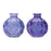 Melrose International Bubble Glass Bud Vase, Set of 2, Blue - 92107DS