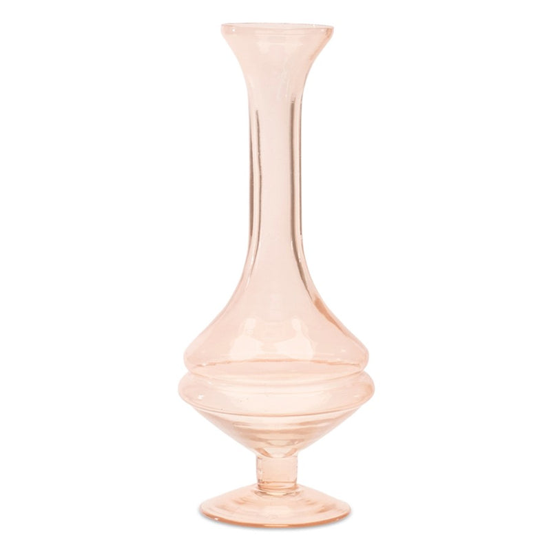 Melrose International Glass Stem Vase, Set of 2, Pink - 92111DS