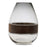 Melrose International Glass Vase/Natural Wood Accent 10"H, Brown/Grey - 92116DS