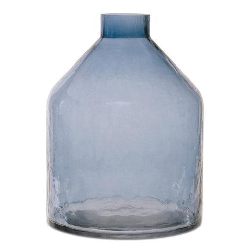 Melrose International Glass Bottle Vase 8"H, Blue - 92119DS