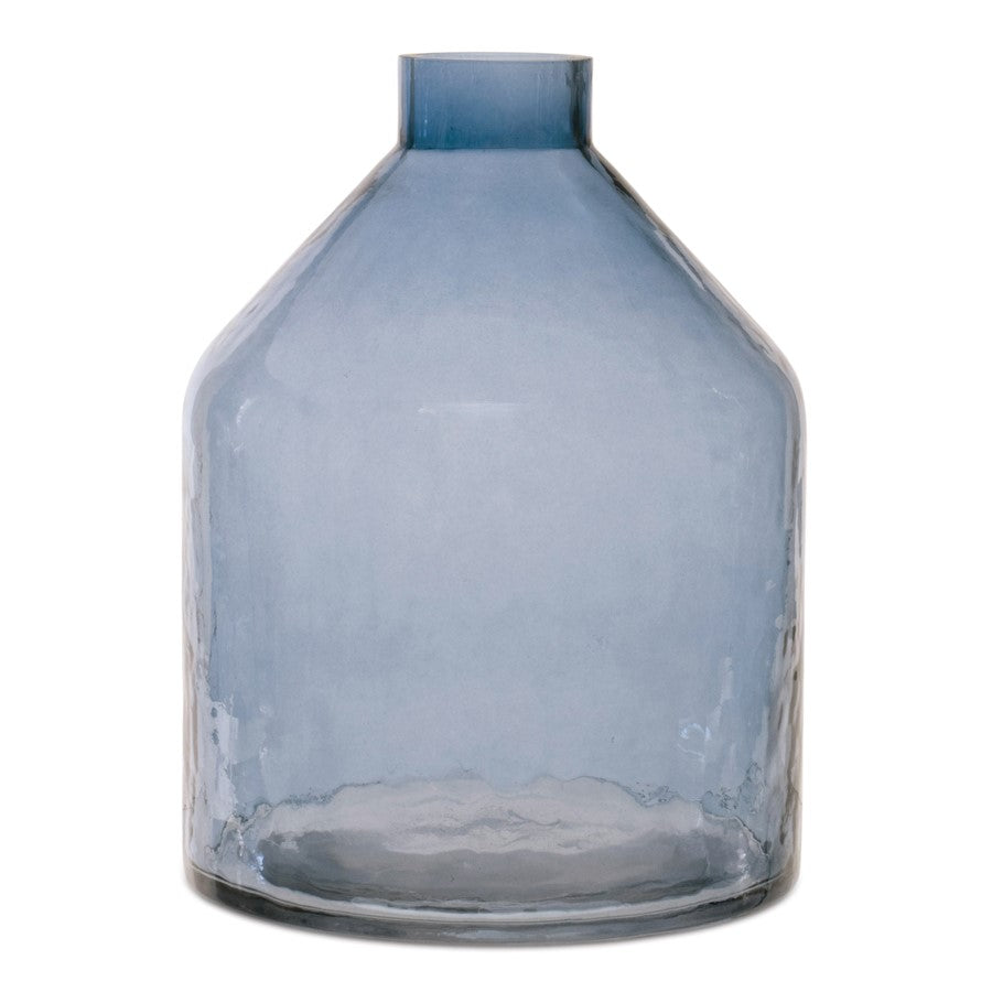 Melrose International Glass Bottle Vase 8"H, Blue - 92119DS