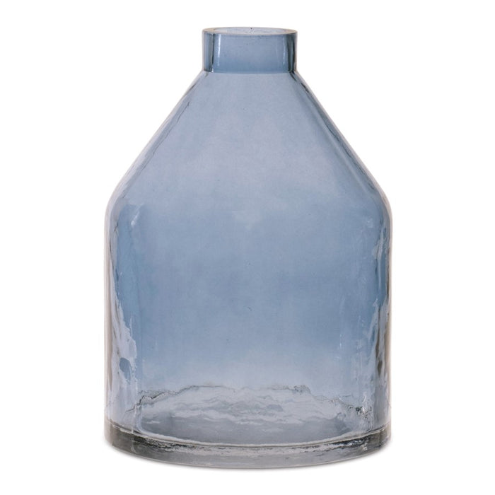 Melrose International Glass Bottle Vase 6.5"H, Blue - 92120DS