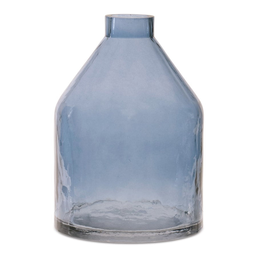 Melrose International Glass Bottle Vase 6.5"H, Blue - 92120DS