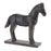 Melrose International Standing Horse/Base, Set of 2, Black - 92151DS