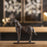 Melrose International Standing Horse/Base, Set of 2, Black