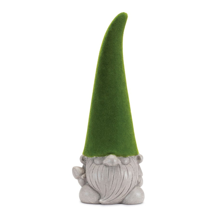 Melrose Mossy Terra Cotta Gnome Statue, Set of 2, Green/Grey - 92161DS