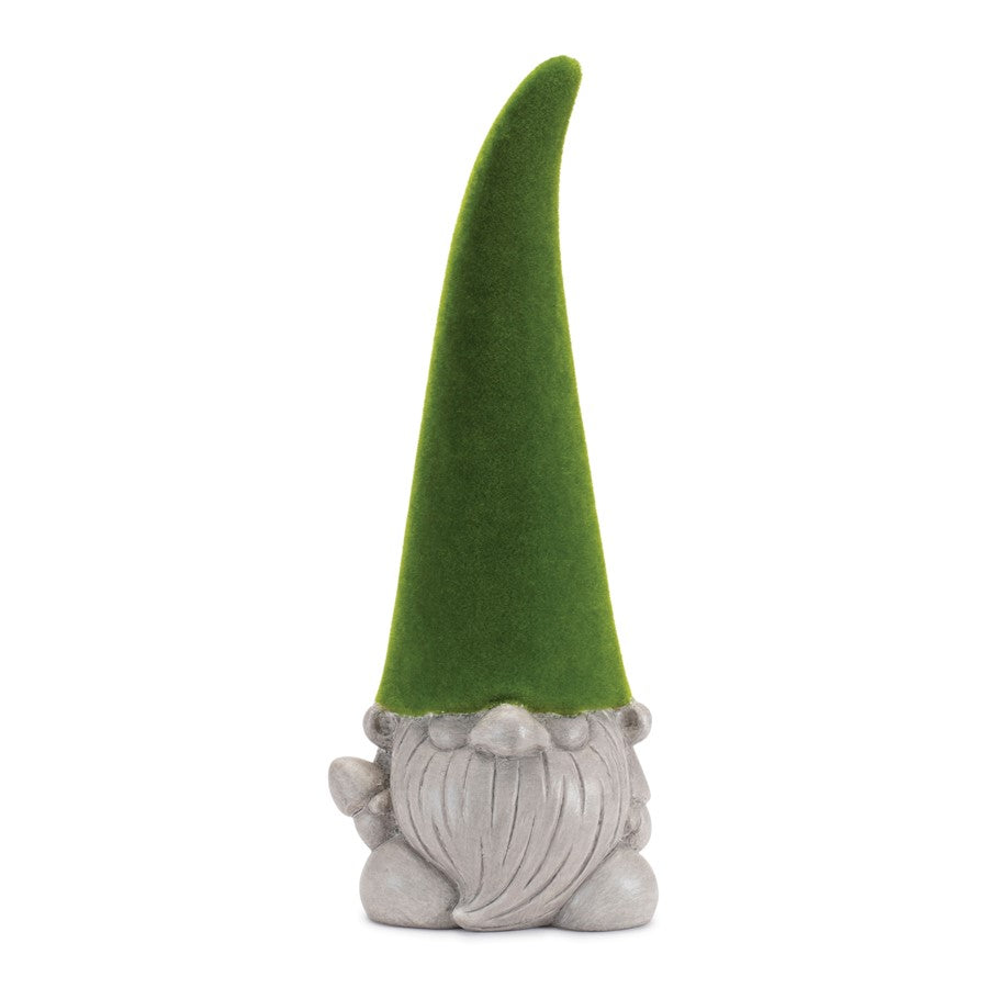 Melrose Mossy Terra Cotta Gnome Statue, Set of 2, Green/Grey - 92161DS