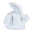 Melrose Marble Design Rabbit Shelf Sitter, Set of 2, White/Grey