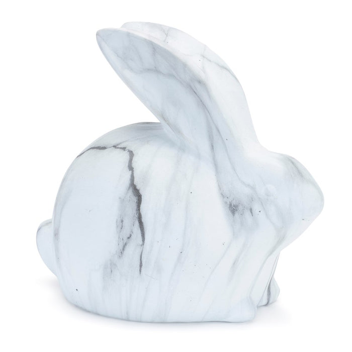 Melrose Marble Design Rabbit Shelf Sitter, Set of 2, White/Grey