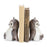 Melrose International Woodland Owl Bookends, Set of 4, Brown/White