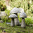Melrose International Stone Mushroom Garden Accent 20"H, Grey