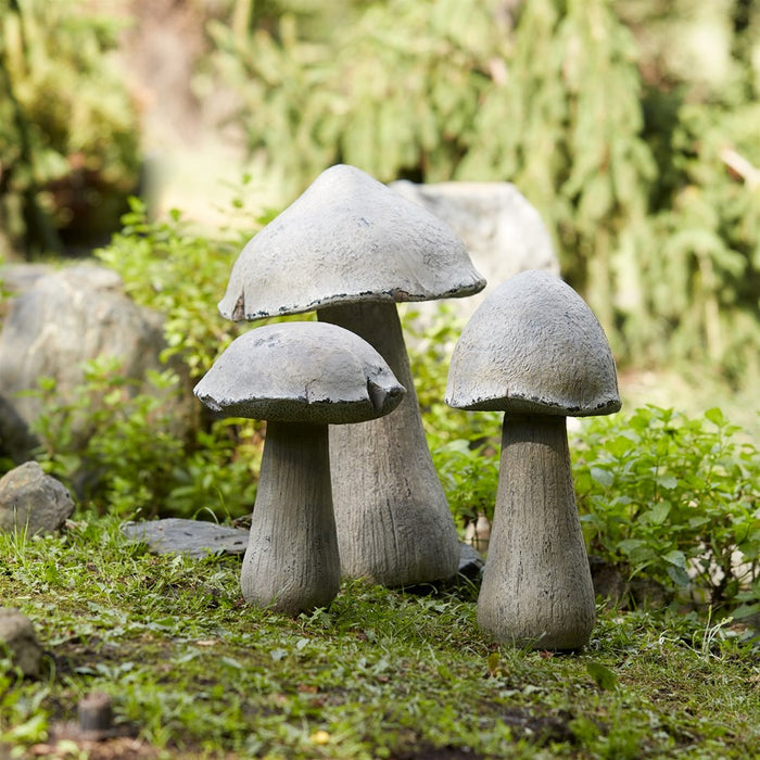 Melrose International Stone Mushroom Garden Accent 20"H, Grey