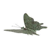 Melrose Iron Metal Butterfly Garden Accent 12.5"L, Green/Black - 92194DS
