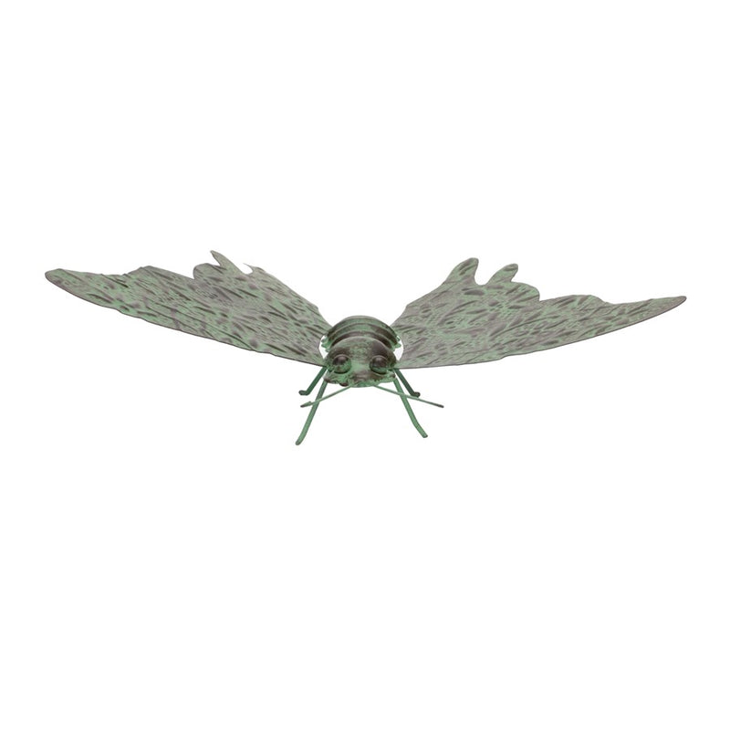 Melrose Iron Metal Butterfly Garden Accent 12.5"L, Green/Black