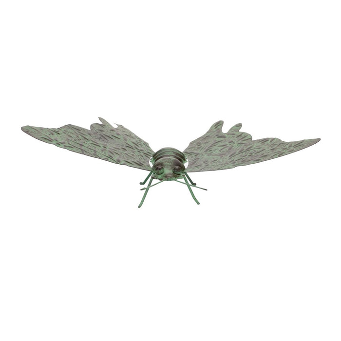 Melrose Iron Metal Butterfly Garden Accent 12.5"L, Green/Black
