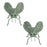 Melrose Iron Metal Bumble Bee Garden Accent, Set of 2, Green/Black