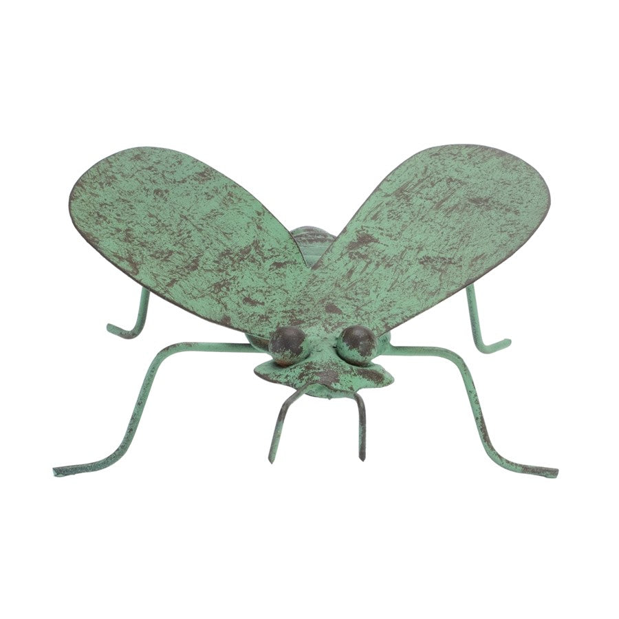 Melrose Iron Metal Bumble Bee Garden Accent, Set of 2, Green - 92199DS