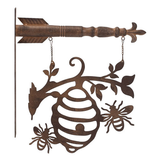 Melrose International Bumble Bee Hive Garden Sign 15.5"H, Bronze - 92202DS