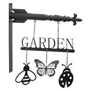 Melrose International Butterfly Insect Garden Sign 15.5"H, Black - 92204DS