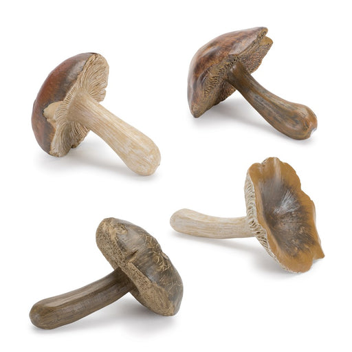 Melrose Stone Mushroom Shelf Sitter, Set of 12, Brown/Beige - 92217DS