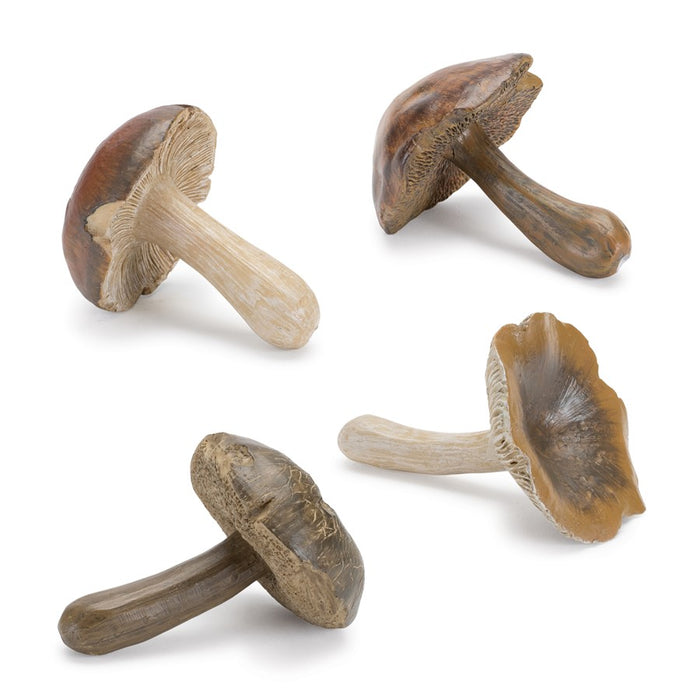 Melrose Stone Mushroom Shelf Sitter, Set of 12, Brown/Beige - 92217DS