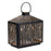Melrose Forest Cut Metal Lantern/Gold Accent 12"H, Black/Gold