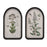 Melrose Framed Floral Arch Print, Set of 2, White/Green/Brown - 92226DS