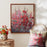 Melrose Framed Hollyhock Floral Canvas Art 29"H, Red/Pink/Beige