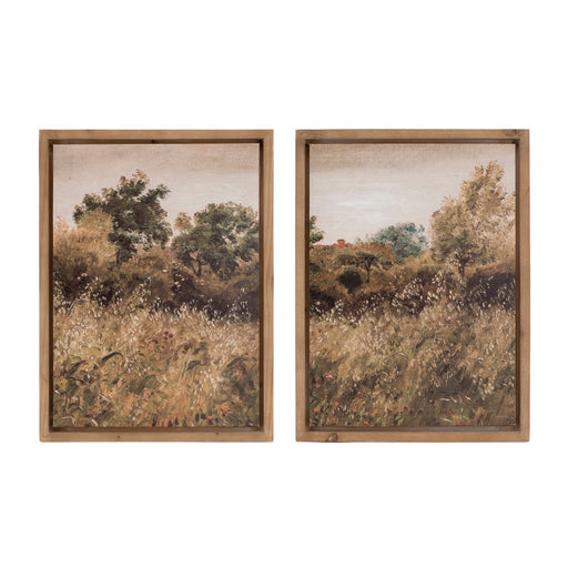 Melrose Framed Landscape Canvas Art, Set of 2, Brown/Green - 92243DS