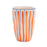 Melrose International Wavy Stripe Planter, Set of 6, Orange/Blue