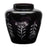 Melrose International Etched Soda Lime Glass Urn Vase 6.5"D, Black - 92289DS