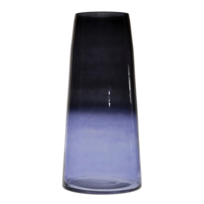 Melrose International Soda Lime Glass Vase 12.5"H, Blue - 92292DS