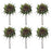 Melrose International Sunflower Stem, Set of 6, Black/Green