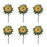 Melrose International Sunflower Stem, Set of 6, Yellow/Green