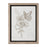 Melrose Int. Framed Floral Insect Print, Set of 3, Beige/White