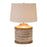 Melrose International Notched Wood Table Lamp 21.5"H, Brown/White - 92315DS