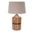 Melrose International Natural Wood Table Lamp 22.5"H, Brown/White