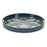 Melrose Rnd William Morris Tray 13.5"D, Blue/Beige/Green - 92333DS
