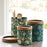 Melrose Round William Morris Canister, Set of 3, Green/Beige