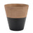 Melrose International Tapered Two-Tone Planter, Set of 2, Black/Brown