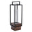 Melrose International Wood Candle Holder/Iron Frame 20"H, Black/ Brown - 92356DS
