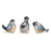 Melrose Ceramic Bird Figurines/Unglazed Accents, Set of 3, Blue/Beige - 92357DS