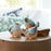 Melrose Ceramic Bird Figurines/Unglazed Accents, Set of 3, Blue/Beige