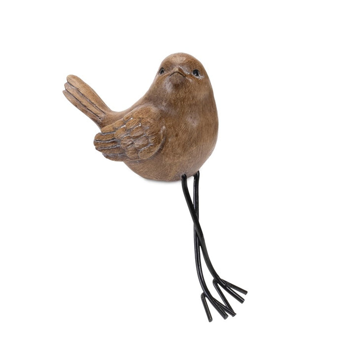 Melrose International Etched Bird Shelf Sitter, Set of 6, Brown/Black