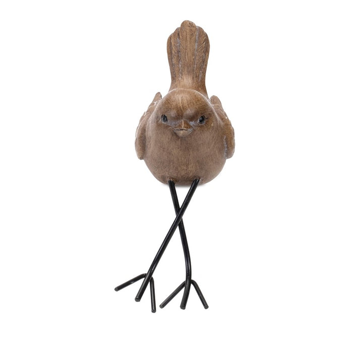 Melrose International Etched Bird Shelf Sitter, Set of 6, Brown/Black