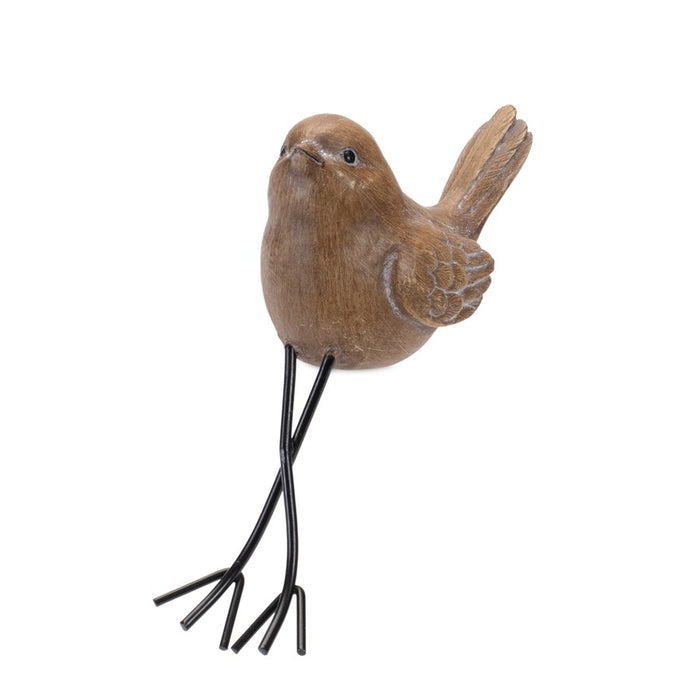 Melrose International Etched Bird Shelf Sitter, Set of 6, Brown/Black