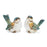 Melrose International Terra Cotta Bird Figurine, Set of 6, Blue/Beige - 92381DS