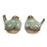 Melrose Ceramic Bird Figurines/Unglazed Accents, Set of 4, Green/Brown - 92382DS