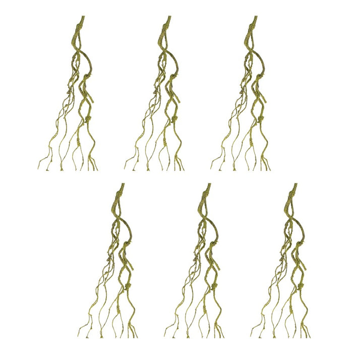 Melrose International Mossy Twig Vine, Set of 6, Green
