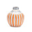 Melrose International Multi-Striped Stone Vase, Set of 2, Orange/Blue